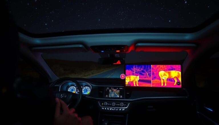 أنظمة القيادة الليلية باستخدام الكاميرات الحرارية.