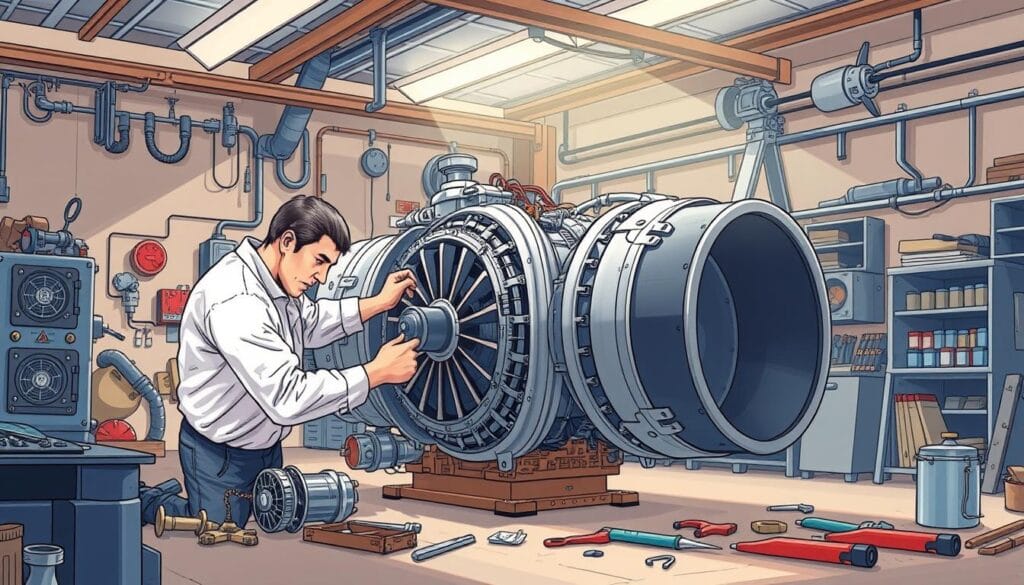 إصلاح المحركات التوربينية