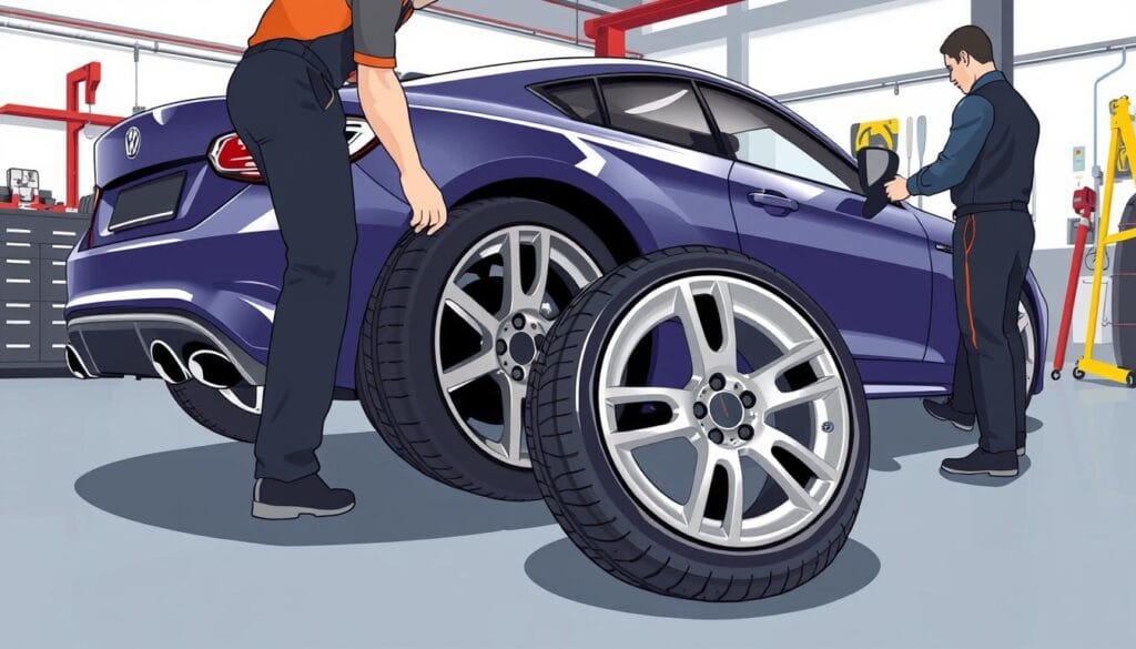 استبدال الإطارات بأداء مثالي