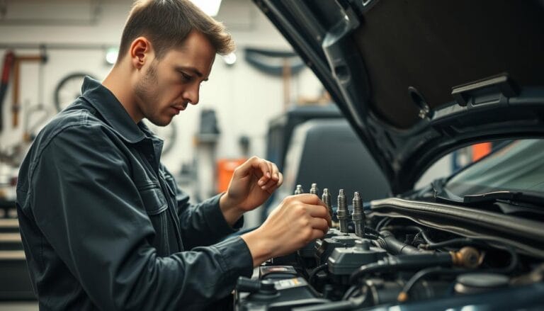 تغيير شمعات الإشعال"، "صيانة المحرك