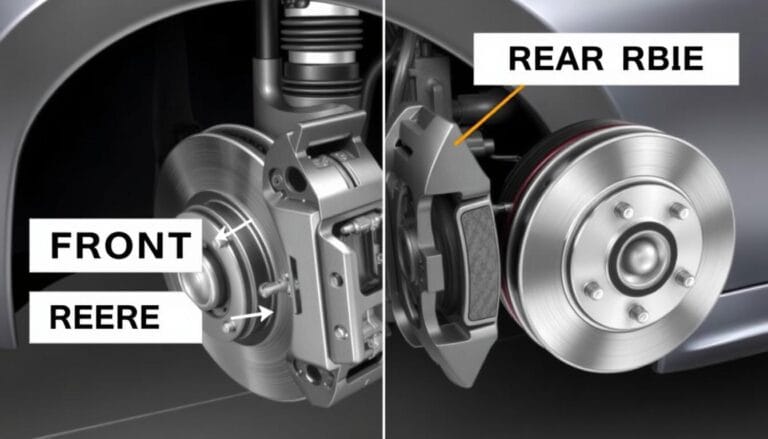 فرامل السيارة الأمامية والخلفية