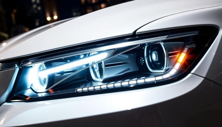 مقارنة بين تقنيات الإضاءة LED وHID في السيارات.