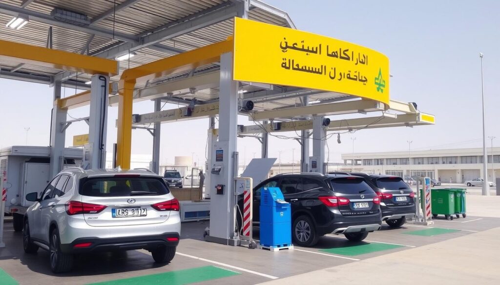 صورة لمحطة فحص دوري في المملكة العربية السعودية صورة لمحطة فحص دوري في المملكة العربية السعودية