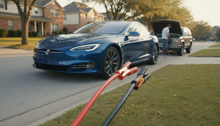 تشغيل سيارة كهربائية باستخدام كابلات التوصيل